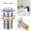 Universal sink plug, eccentric plug without overflow, automatic drain plug with drain plug without pull rod, VHV valve 2