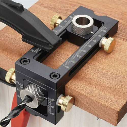 4-Hole Drill Guide Set for Adjustable Woodworking Screw Gauge in 1 VHV 1