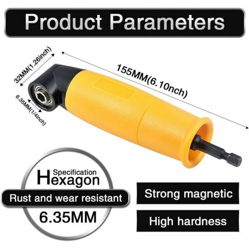 90 degree angle drill adapter for electric VHV hexagon screwdrivers 1