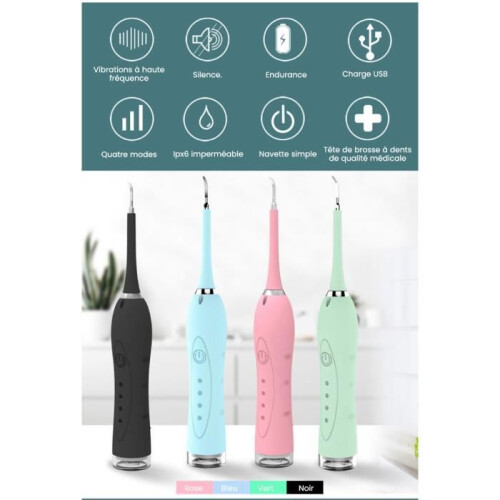 JOULLI 2-in-1 Sonic Electric Toothbrush, 4 Modes, USB Rechargeable, Green 1