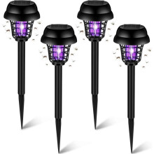 4-Pack Solar Mosquito Repellent, Waterproof Mosquito Repellent Outdoor Lamp and Mosquito Lamp (Black)
