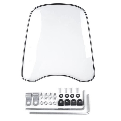 Universal wind deflector for motorcycle windows, clear, 2 mm thick