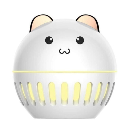 Cute hamster-shaped USB aroma diffuser, mini cool mist humidifier with colorful night light