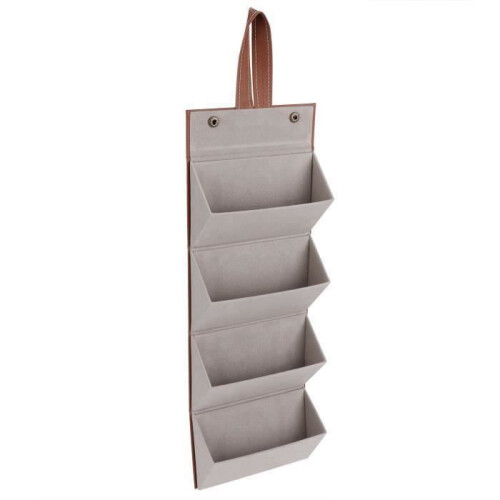VHV Glasses Organizer - Collapsible Box - Durable - Hanging Design - Brown 2