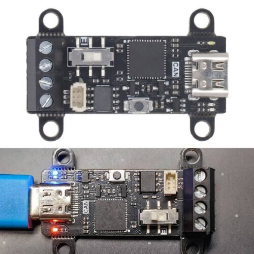 USB to CAN Converter – VHV – SLCAN – Debugger – Python CAN Compatible – Color: Black