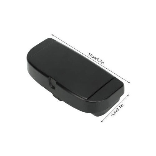 Multifunctional car glasses case, sun visor storage box, pink/black 1