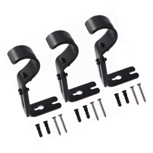 Curtain rod bracket - VHV - adjustable - durable iron - easy installation - 3 wall hooks