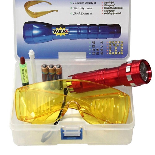 1 Set Car Leak Detector Air Conditioning A / C System Leak Test Kit LED Flashlight 1