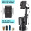 2-in-1 car phone holder, cup holder, black, 360 rotatable, compatible with multiple formats 4