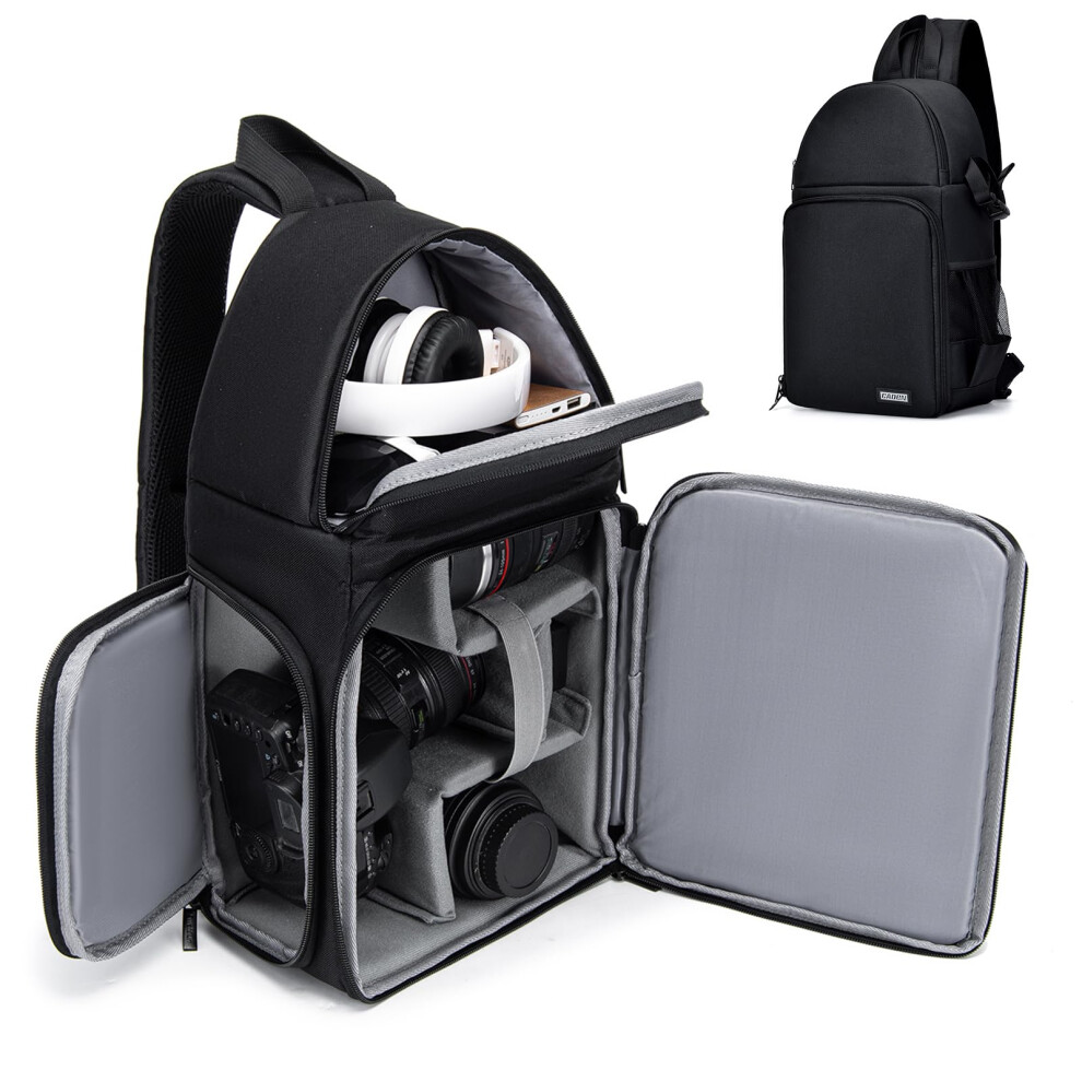 Camera Bag Sling Backpack For Dslr/Slr Mirrorless Camera, Compatible For Sony Canon Nikon 940534613706