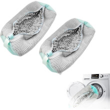 Set of 2 shoe wash bags - Reusable to protect shoes - Gray