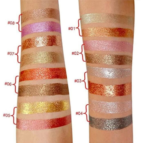 16 Colors Glitter Liquid Eyeshadow, Long Lasting Waterproof Shiny Eye Makeup Set 2