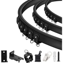 Curtain rod - LECOO - 6 meters - flexible - curved - black