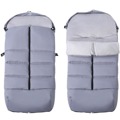Waterproof footmuff for strollers – double opening, washable, 5 strap slots, compatible with strollers and car seats