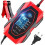 6A 12V/24V Car Motorcycle Battery Charger with Repair Function, Multiple Protections, LCD Touch Screen, Red 1