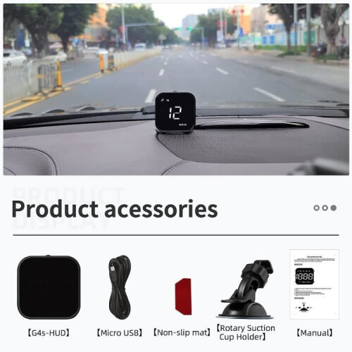 2.2 Inch Car HUD Digital Speedometer GPS Smart Windshield Speed Display Universal MPH/KMH 2