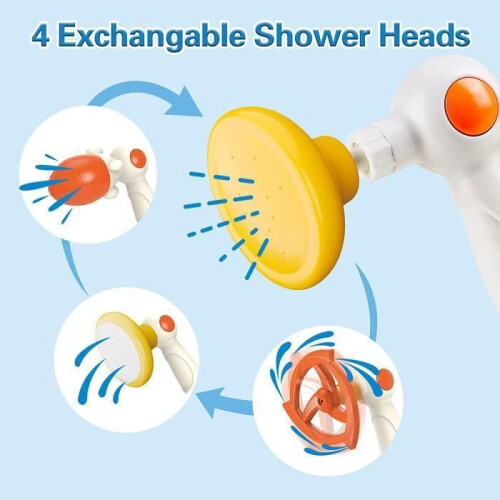 Automatic duck-shaped baby bath toy – Yellow – 5 pieces – From 12 months 2