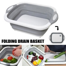 in 1 multifunctional folding cutting board draining basket draining rack vegetable draining rack plastic sink