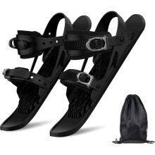 Mini Snow Skates – Snowblades – One Size – Black – For Adults – Easy to Carry