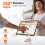 Acrylic tablet stand with 360 rotatable base, foldable and adjustable, transparent, for tablets from 4.7-13 inches 2