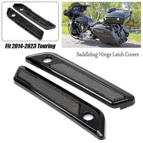 Saddle Bag Hinge Latch Covers for Touring Road Street Glide 14-23 2