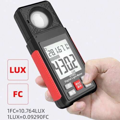 Digital Illuminance Meter Light Meter HT603, Handheld With LCD Display For Accurate Light Measurements 2