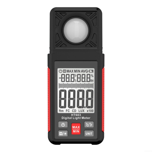 Digital Illuminance Meter Light Meter HT603, Handheld With LCD Display For Accurate Light Measurements