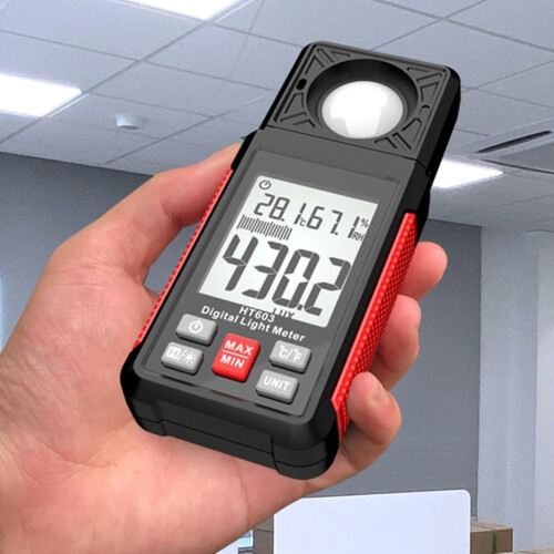 Digital Illuminance Meter Light Meter HT603, Handheld With LCD Display For Accurate Light Measurements 1