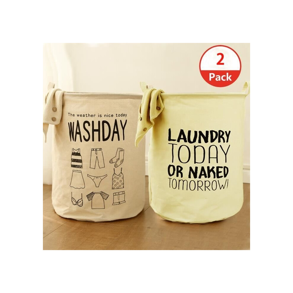 Cesto Portabiancheria Pieghevole Grande Da 2 Pezzi Per Biancheria Sporca, Cesto Portaoggetti In Tela Impermeabile