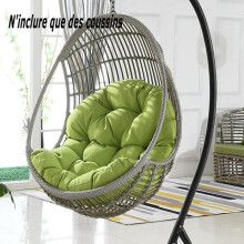 Cuscino per sedia a uovo sospeso, lavabile, spesso, per sedia da esterno, 120 x 80 cm, verde