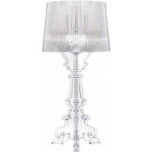 D24xh48cm - Spina EU - Lampada da tavolo trasparente - Kartell Bourgie - Lampada da tavolo LED E14 in acrilico, design p
