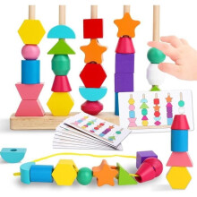 Giocattoli in legno - Montessori - 2-5 anni - Educativi - Motricità fine - 12 colori