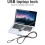 3X USB Password Lock Computer Lock Password Protection Anti-Theft Lock Universal Laptop Computer Password Lock 4
