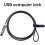 3X USB Password Lock Computer Lock Password Protection Anti-Theft Lock Universal Laptop Computer Password Lock 5