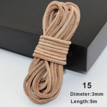 (O) 5m Flat Leather Cord Strand String Rope for Necklace Bracelet Jewelry Making DIY