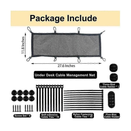 Net Under Desk, Extra Cable Net, Flexible Privacy Mesh Net, Under Desk Net 1