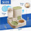 Distributore di cibo per gatti – 2 in 1 – Facile da pulire – Ciotola per bere automatica – Verde 4