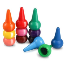 Pastelli per bambini, 12 pastelli per bambini piccoli, pastelli per bambini piccoli, giocattoli impilabili per neonati e bambini