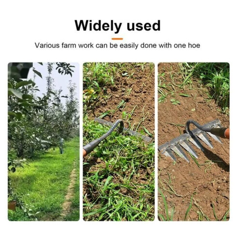 Rastrello da giardino - Acciaio temprato - Scarificatura e diserbo - Bianco 1