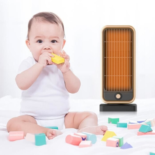 Mini termoventilatore elettrico – Nero – Risparmio energetico – Riscaldamento rapido 2