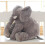 Peluche a forma di elefante da 60 cm per neonati e bambini che dormono, grigio 3
