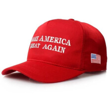 Cappellino da baseball regolabile per il presidente Donald Trump – Tipo 2 – Bandiera rossa e bianca