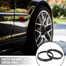(56.4-54.1) NEW - Wheel Hub Centric Rings Spacer PLASTIC -4 rings BLACK *37 Sizes Optional*