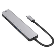 USB C Hub, 7 in 1 Type-C Hub Multiport Adapter with HDMI 4K@60hz Output, Power Delivery