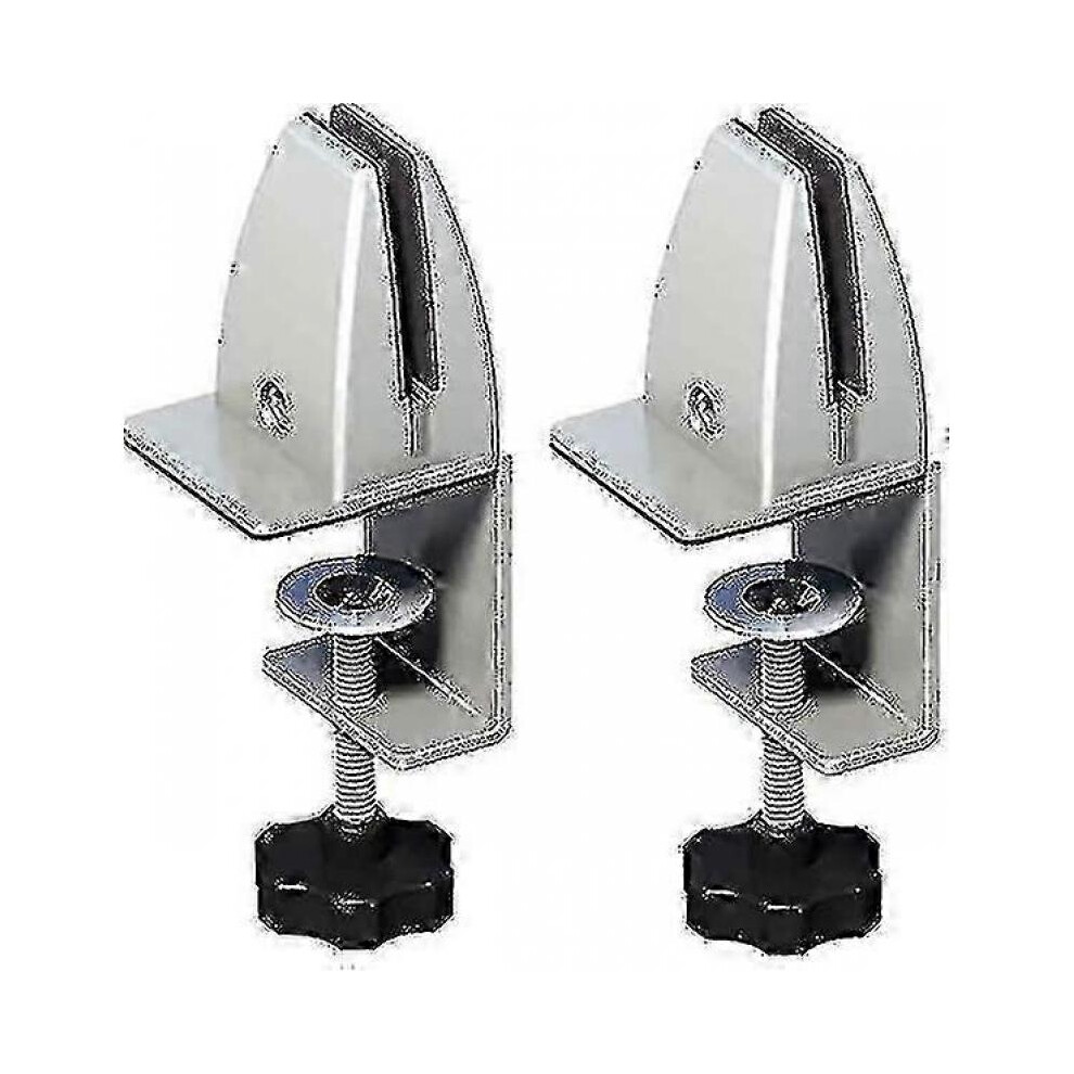 Screen Partition Clip, 2 Pcs Office Desk Divider Clamp Bracket Sneeze Guard Screen Divider Stand Des