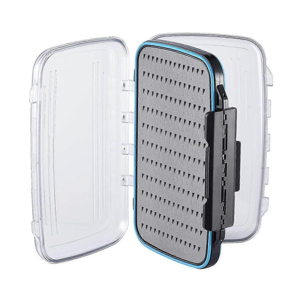 Fly Fishing Box Two-sided Waterproof Lightweight Fly Box Easy Grip Transparent Lid Fly Fishing Lures Box Multiple Sizes