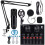 Microfono a condensatore FOLAYA con scheda audio V8, microfono professionale per streaming da studio BM-800 (nero) 1