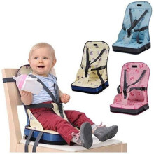 Cuscino pieghevole per seggiolone, perfetto per seggioloni con cintura di sicurezza a 5 punti per bambini che mangiano, giallo