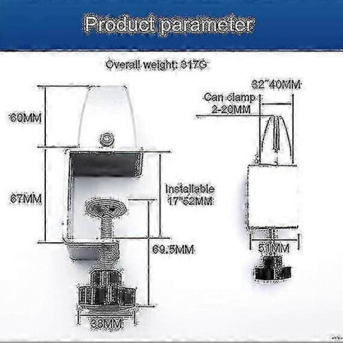 Screen Partition Clip, 2 Pcs Office Desk Divider Clamp Bracket Sneeze Guard Screen Divider Stand Des 1