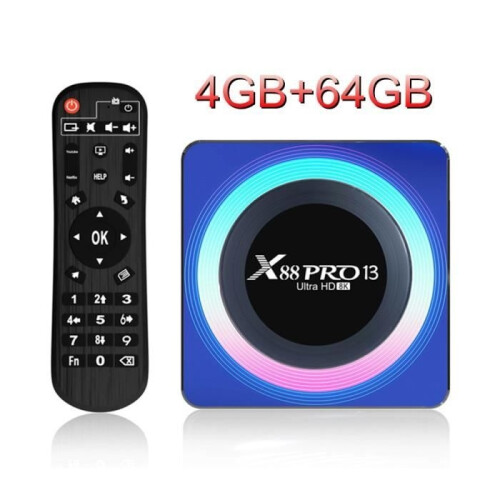 Decoder TV X88 Pro 13 – Woopker – Android 13 – 8K – 4 GB – 64 GB – Decodifica video HD